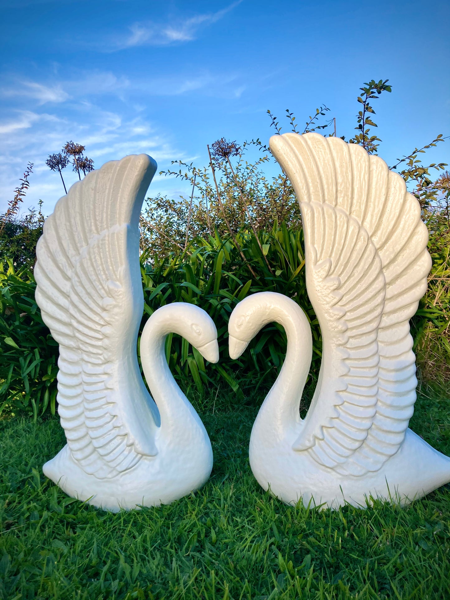 Swan Statues x2