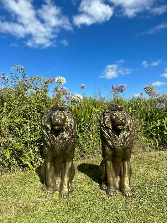 XL Lion Statues x2